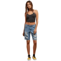 Volcom Super Stoned Denim Bermuda Short - Women's -Volcom 1169813 800 auto