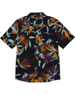 Volcom Kids Leaf Spray Woven Short Sleeve (Big Kids)